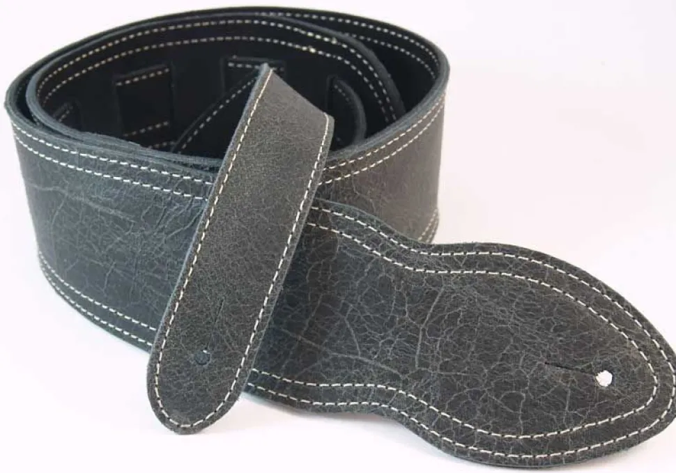 Tracolla per chitarra/basso in pelle Standard line nera