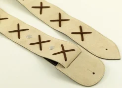 Tracolla per chitarra/basso in pelle Gilmodel beige