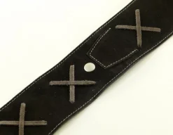 Tracolla per chitarra/basso in pelle Gilmodel nera