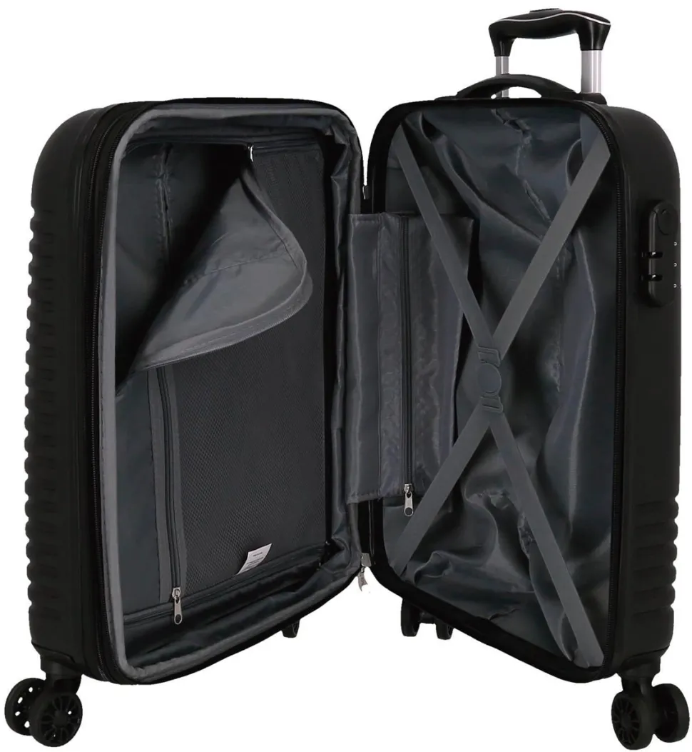Trolley cabina espandibile Roll Road India Nero
