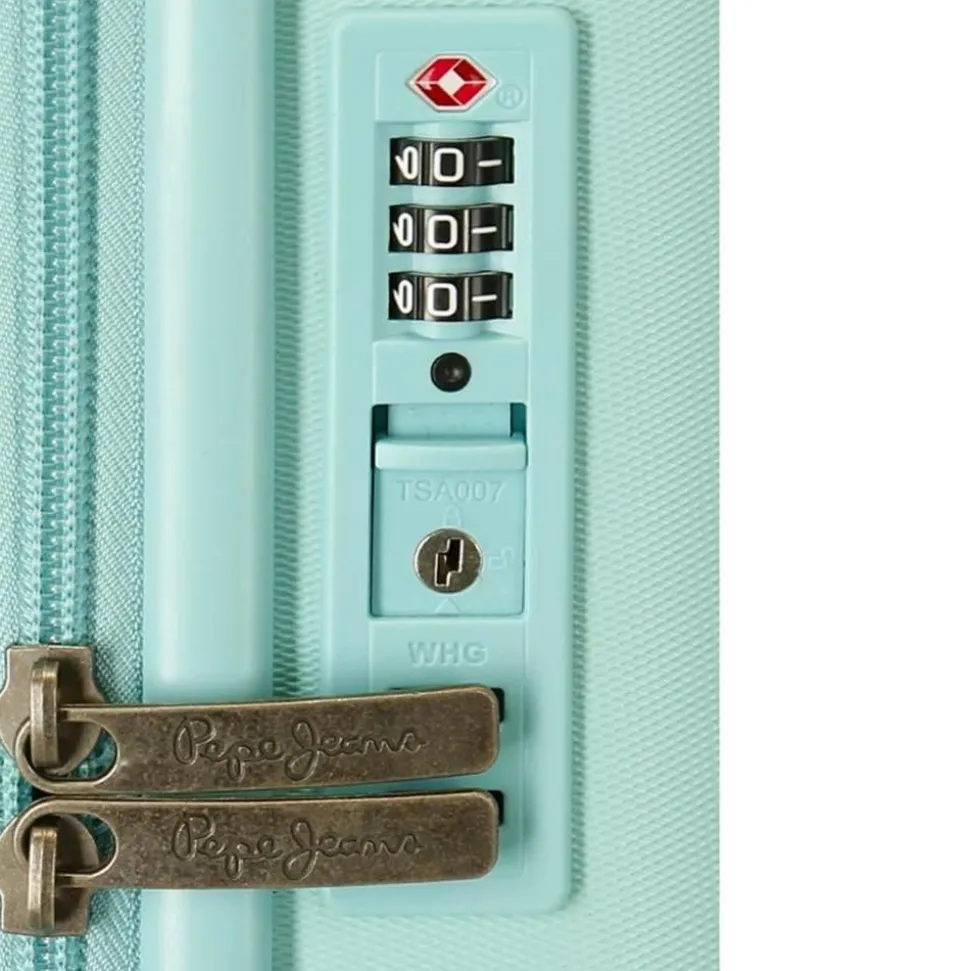 Trolley medio espandibile Pepe Jeans Highlight Turchese