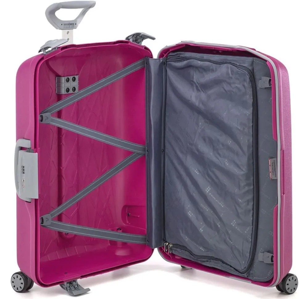 Trolley Roncato Light 4 ruote grande Magenta