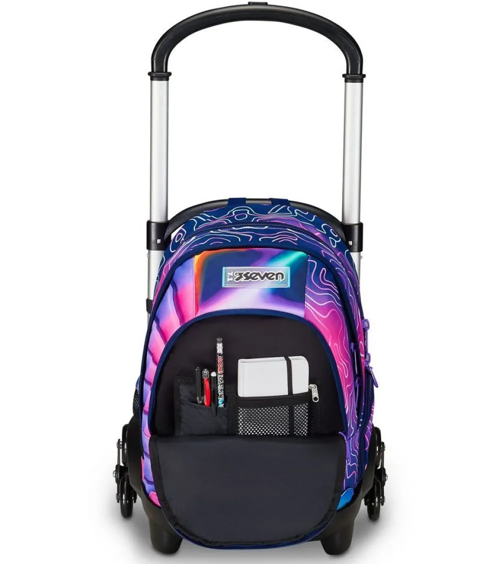Trolley scuola 3 ruote Seven Flex Mapset Girl