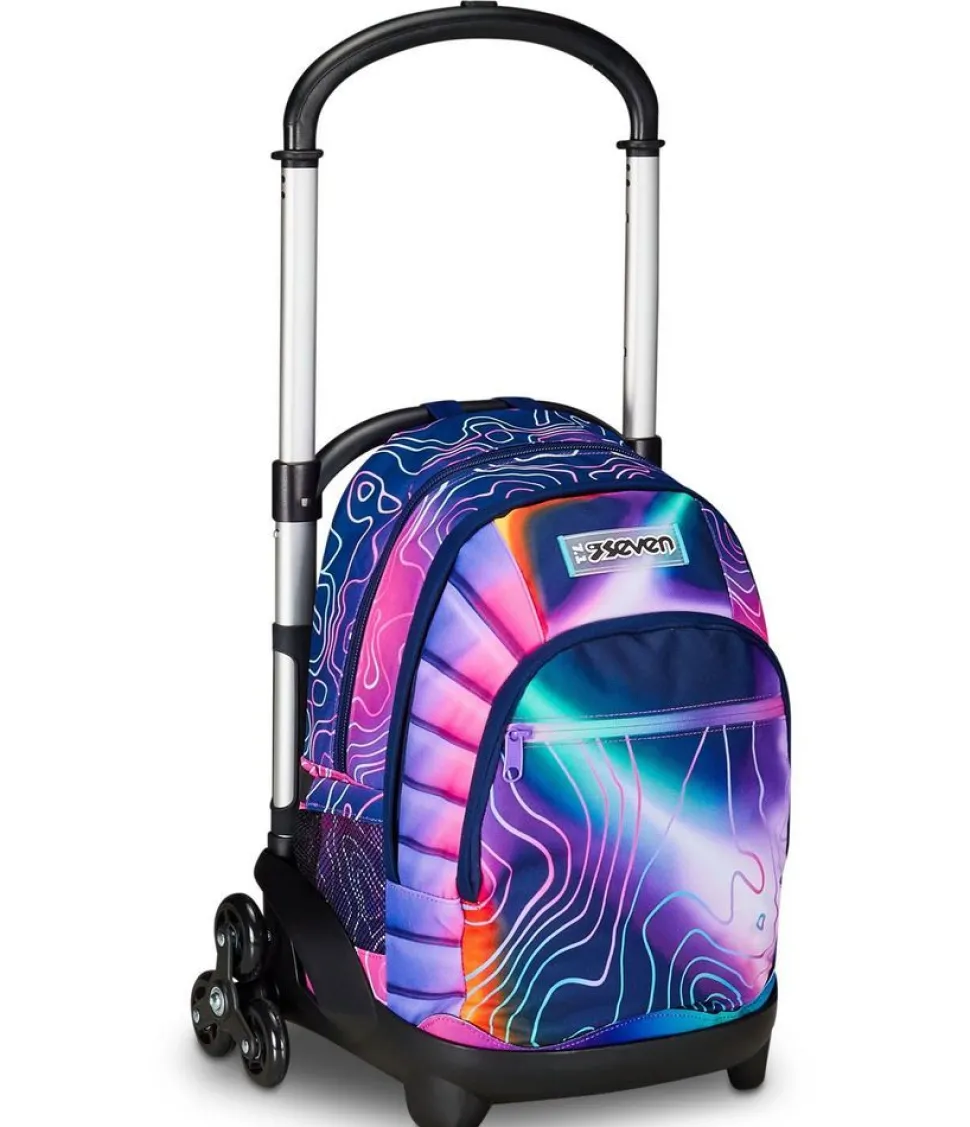 Trolley scuola 3 ruote Seven Flex Mapset Girl
