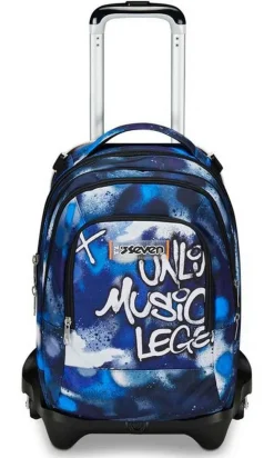 Trolley scuola Seven Jack 3 ruote Detach Retrocolor