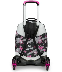 Trolley scuola Seven Jack 3 ruote Draft Heart