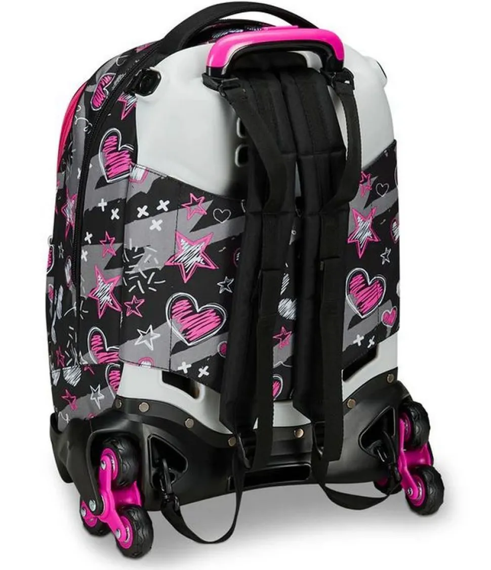 Trolley scuola Seven Jack 3 ruote Draft Heart