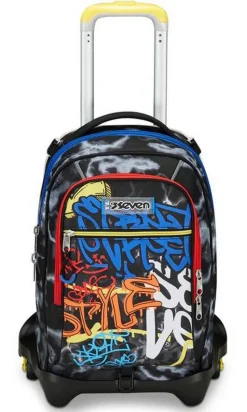 Trolley scuola Seven Jack 3 ruote Mark On Boy