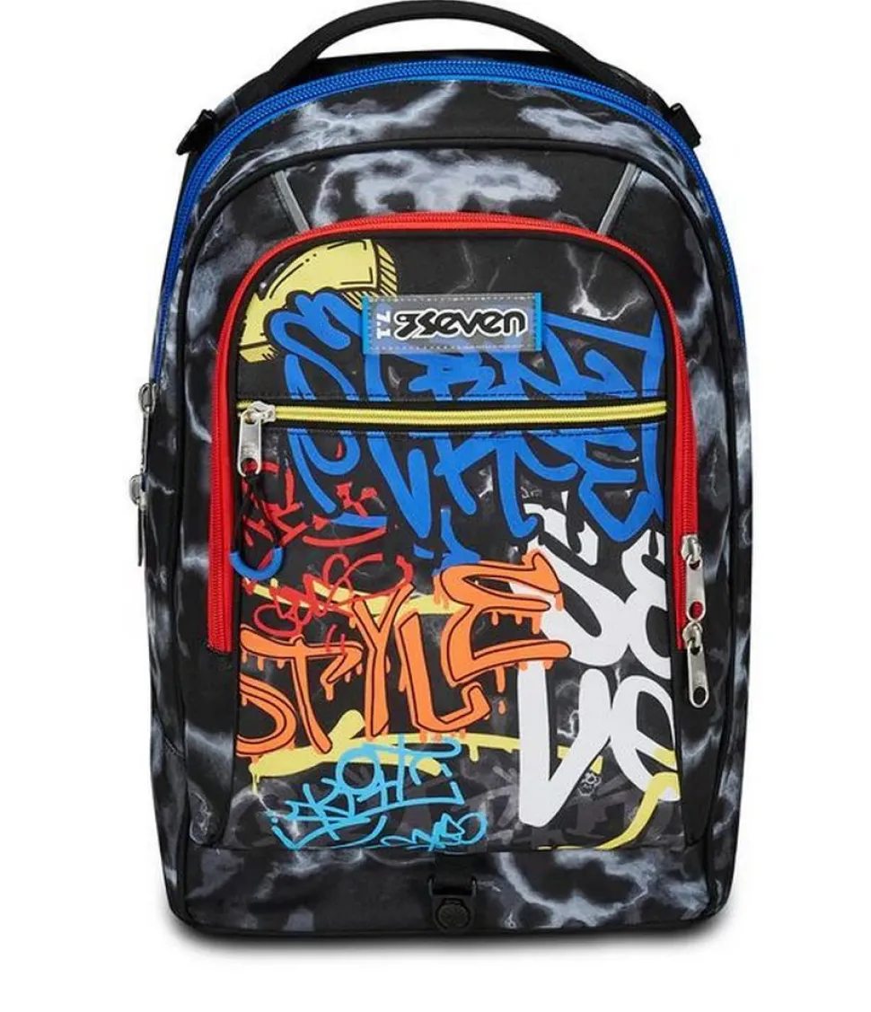 Trolley scuola Seven Jack 3 ruote Mark On Boy
