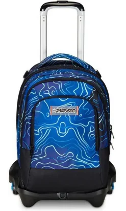Trolley scuola Seven Jack 3 ruote Detach Mapset Boy