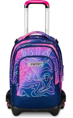 Trolley scuola Seven Jack 3 ruote Detach Mapset Girl