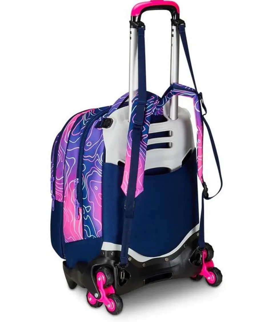 Trolley scuola Seven Jack 3 ruote Detach Mapset Girl