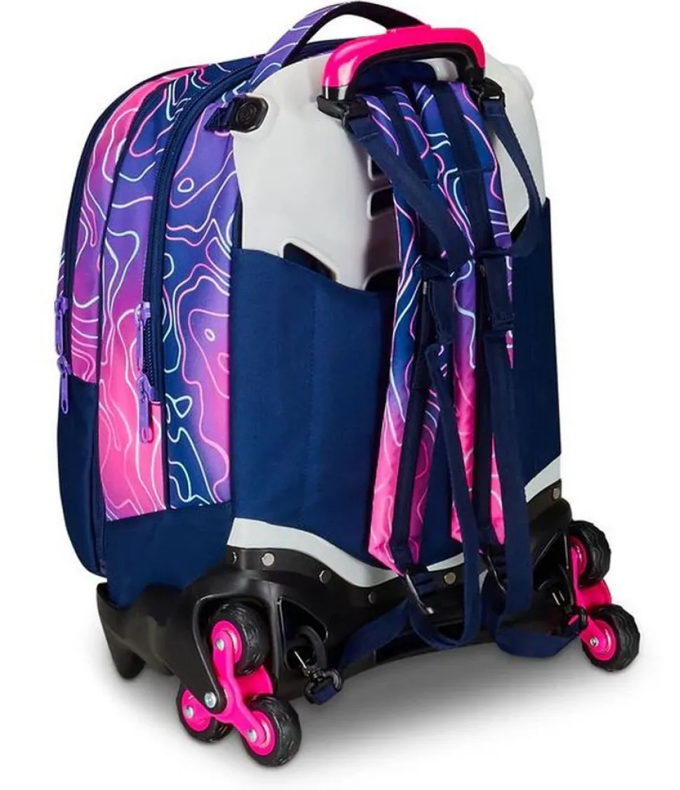Trolley scuola Seven Jack 3 ruote Detach Mapset Girl