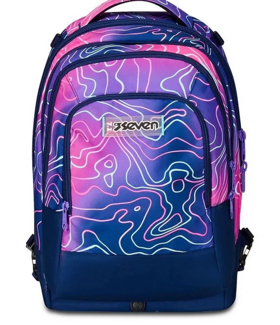 Trolley scuola Seven Jack 3 ruote Detach Mapset Girl