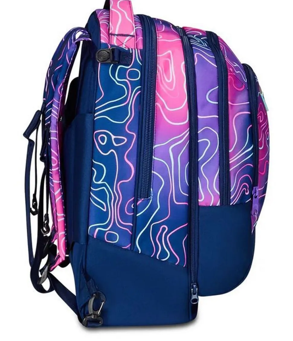 Trolley scuola Seven Jack 3 ruote Detach Mapset Girl
