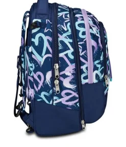 Trolley scuola Seven Jack 3 ruote Detach Crystal Purple