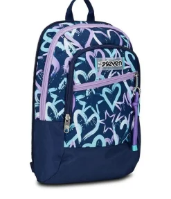 Trolley scuola Seven Jack 3 ruote Detach Crystal Purple