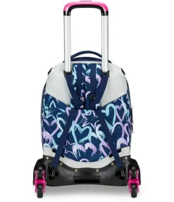 Trolley scuola Seven Jack 3 ruote Detach Crystal Purple