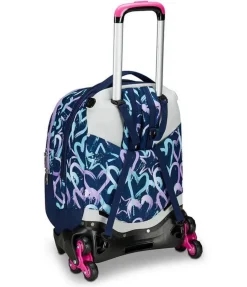 Trolley scuola Seven Jack 3 ruote Detach Crystal Purple