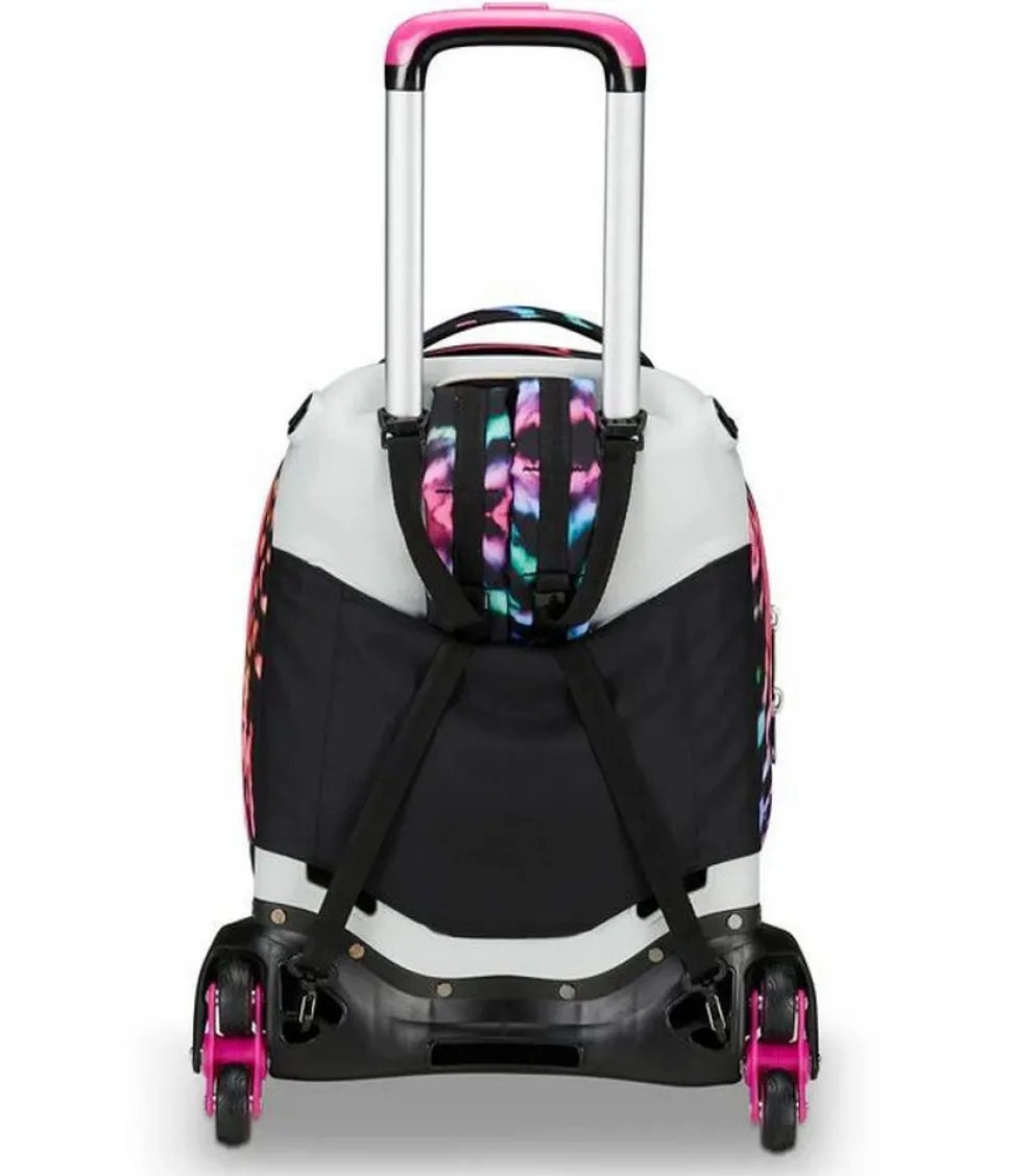 Trolley scuola Seven Jack 3 ruote Detach Multi-Shade Girl
