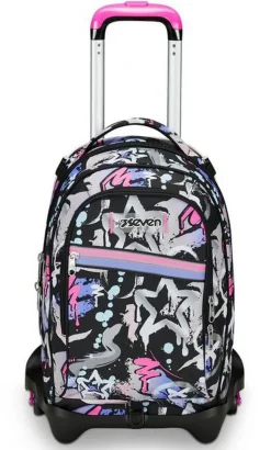 Trolley scuola Seven Jack 3 ruote Mark On Girl