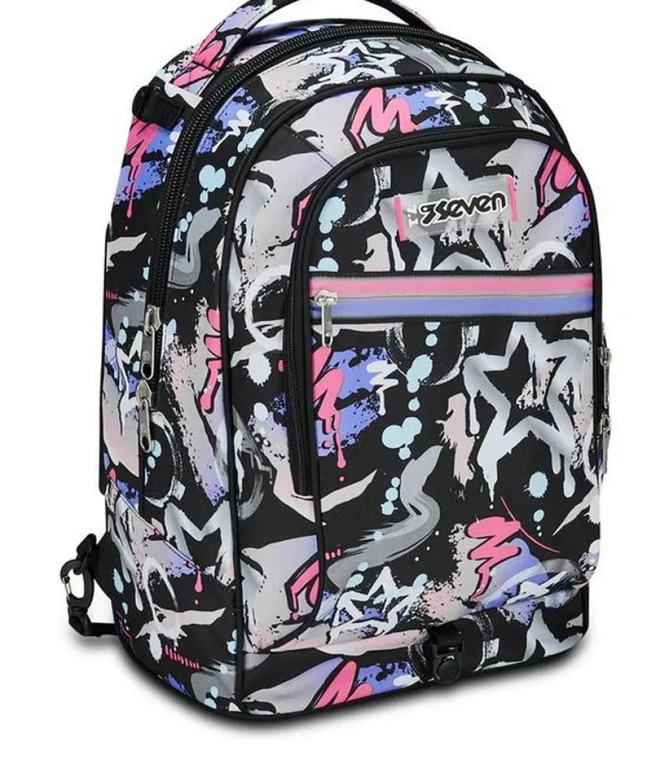 Trolley scuola Seven Jack 3 ruote Mark On Girl