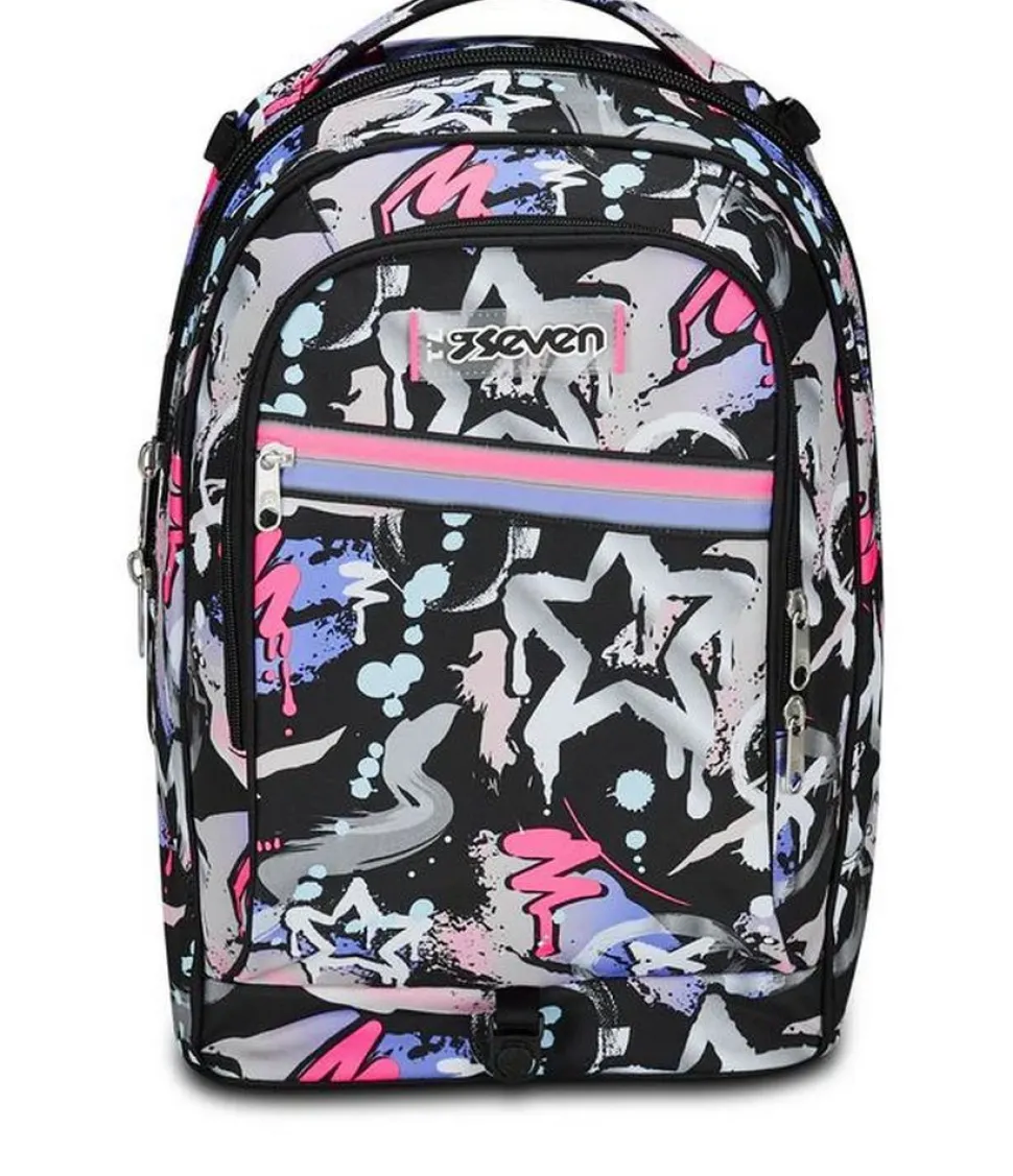 Trolley scuola Seven Jack 3 ruote Mark On Girl