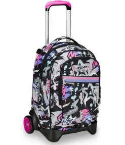 Trolley scuola Seven Jack 2 ruote Mark On Girl