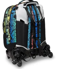 Trolley scuola Seven Jack 3 ruote Detach Fluo Stamp