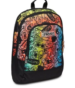 Trolley scuola Seven Jack 3 ruote Detach Fluo Stamp