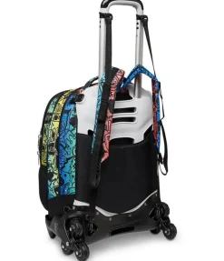 Trolley scuola Seven Jack 3 ruote Detach Fluo Stamp