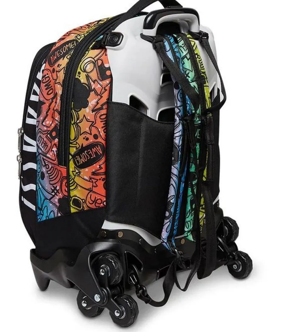 Trolley scuola Seven Jack 3 ruote Fluo Stamp
