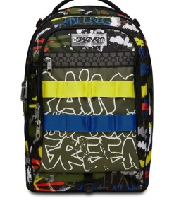 Trolley scuola Seven Jack 3 ruote Fluo Belts