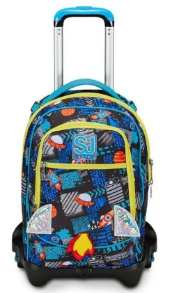 Trolley scuola SJ Jack 3 ruote Go to Space