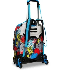 Trolley scuola SJ Jack 3 ruote Glitzled Boy