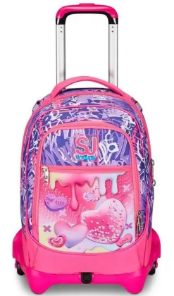 Trolley scuola SJ Jack 3 ruote Sphere Full Girl