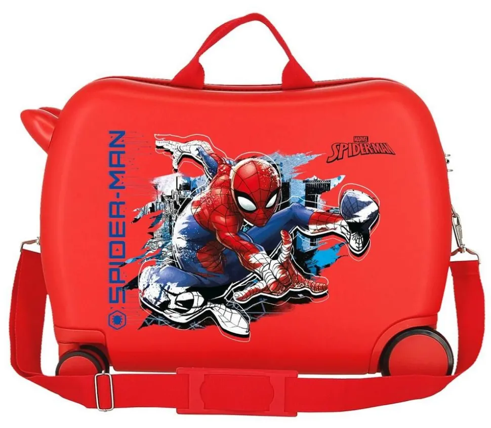 Valigia per bambini cavalcabile Marvel Spider Man Geo Rosso
