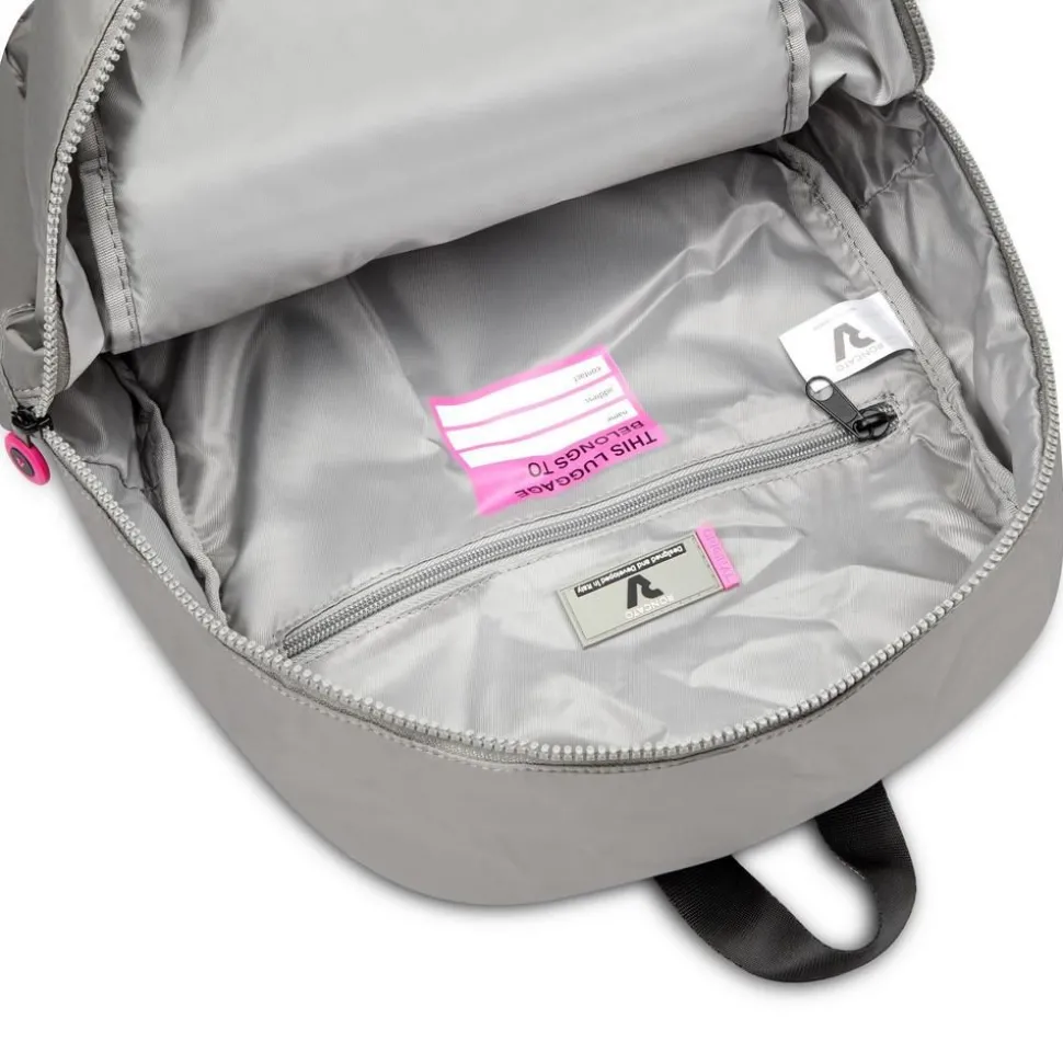 Zaino cabina pieghevole Ryanair 40x20x25 Roncato Compact Neon 2010 Grigio