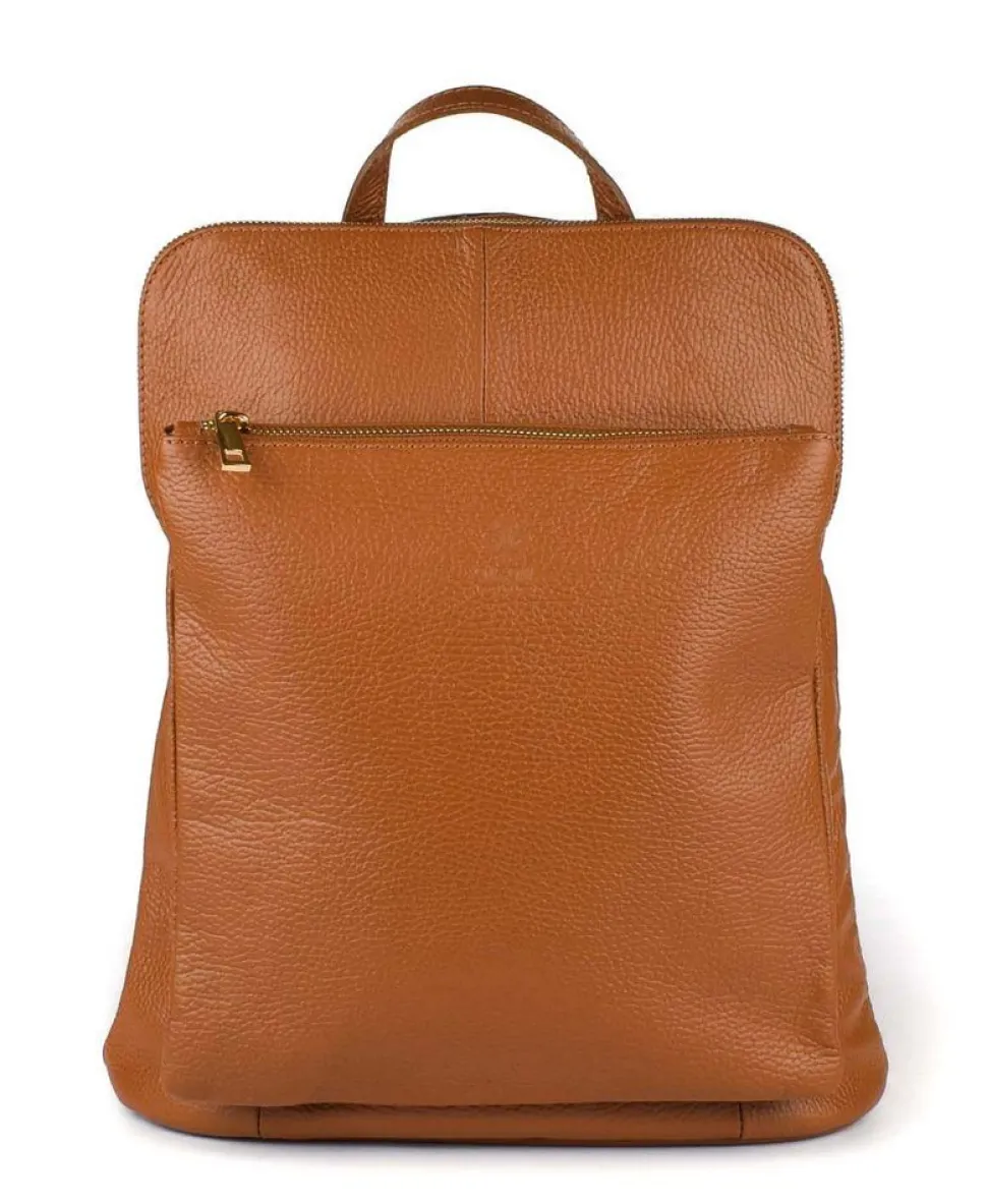 Zaino donna in pelle 001 Cuoio