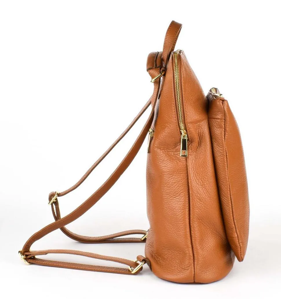 Zaino donna in pelle 001 Cuoio
