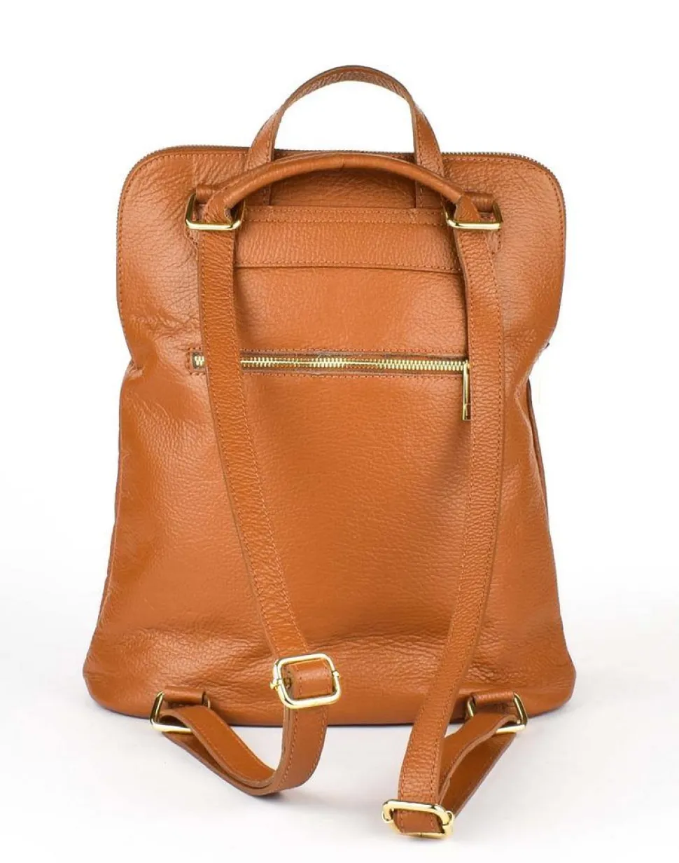 Zaino donna in pelle 001 Cuoio
