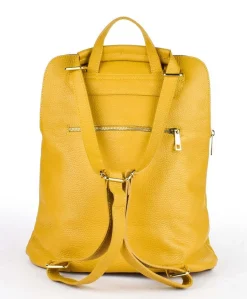 Zaino donna in pelle 001 Ocra