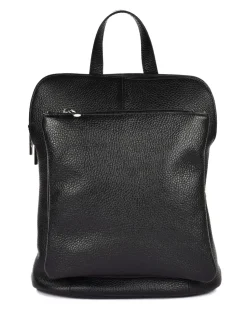 Zaino donna in pelle piccolo 02 Nero
