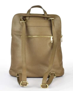 Zaino donna in pelle 001 Taupe