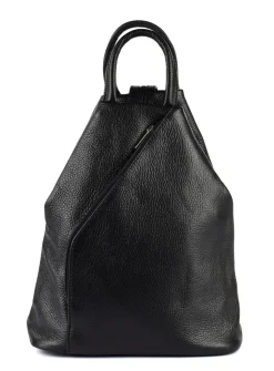 Zaino e monospalla donna in pelle 20055 Nero