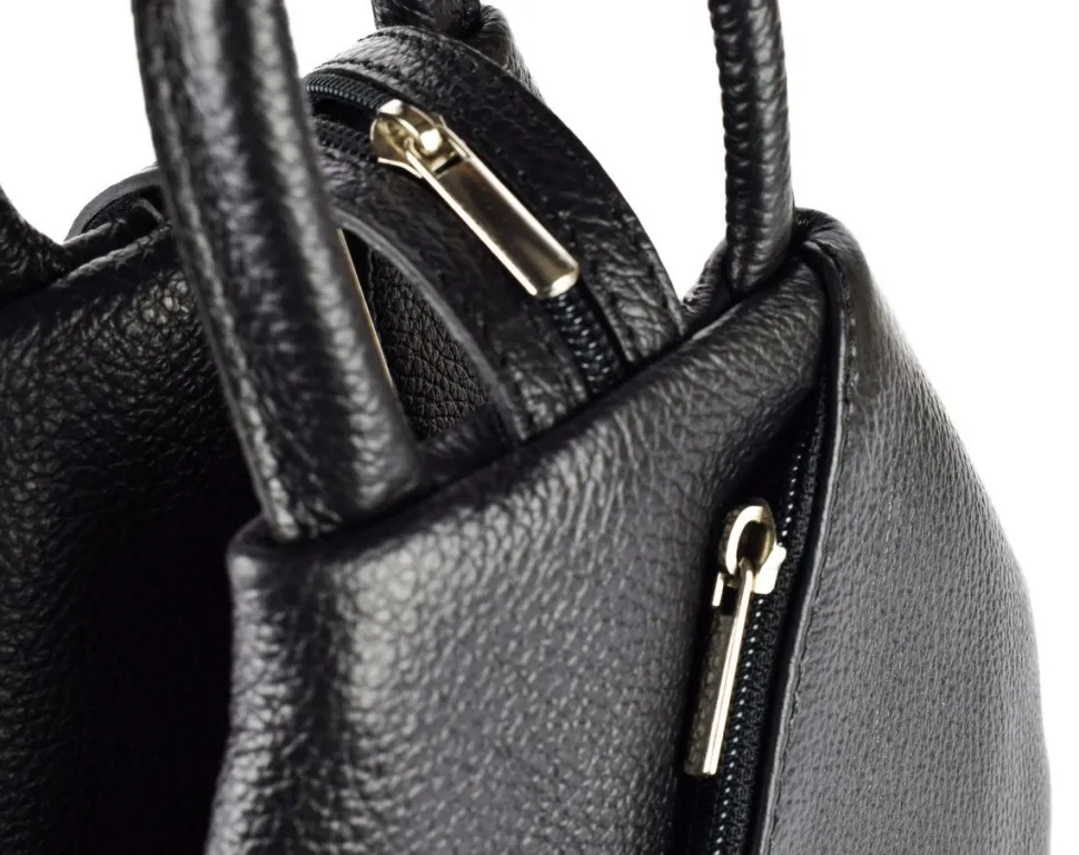 Zaino e monospalla donna in pelle 20055 Nero