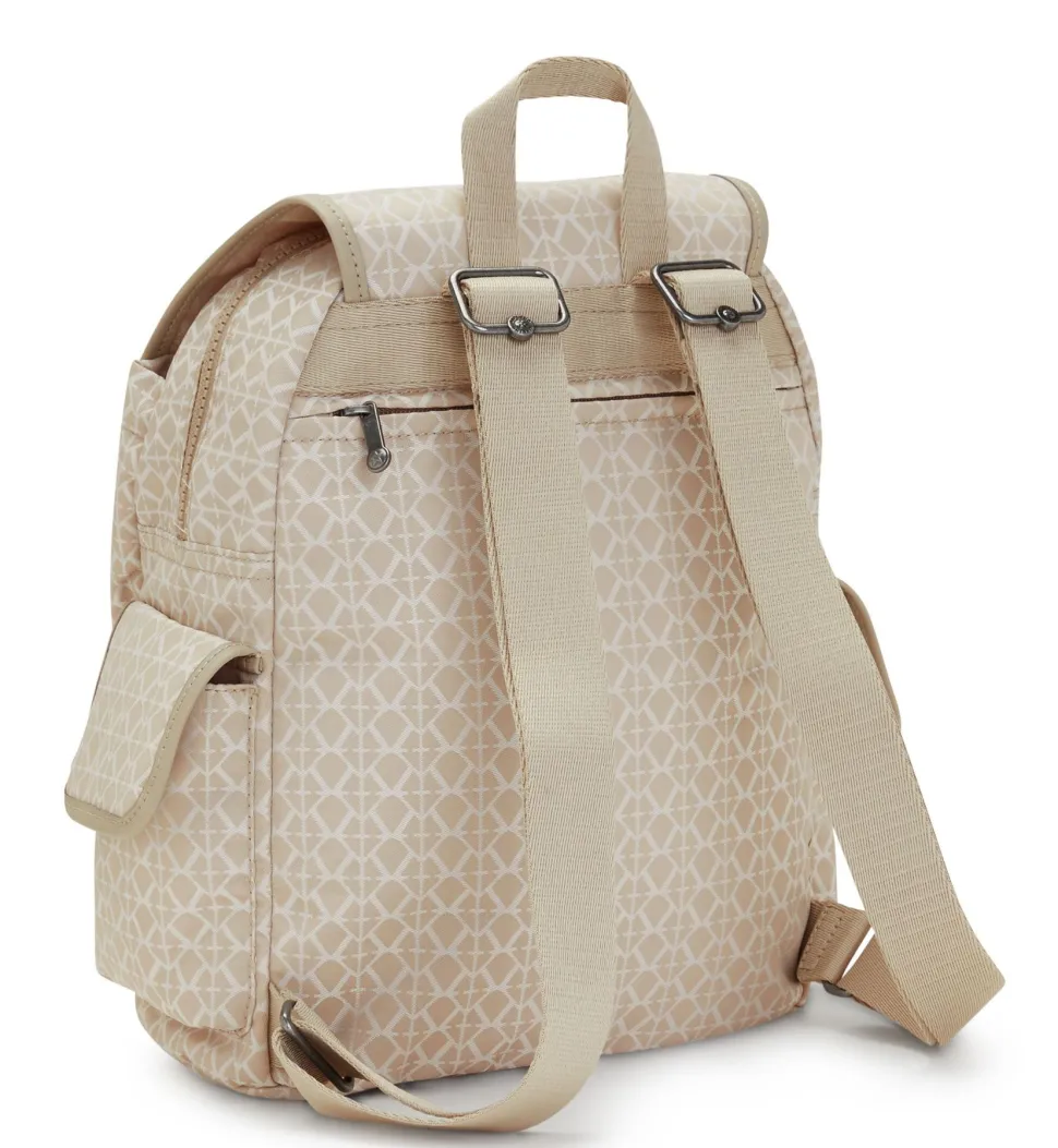 Zaino Kipling City Pack S Signature Beige