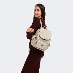 Zaino Kipling City Pack S Signature Beige