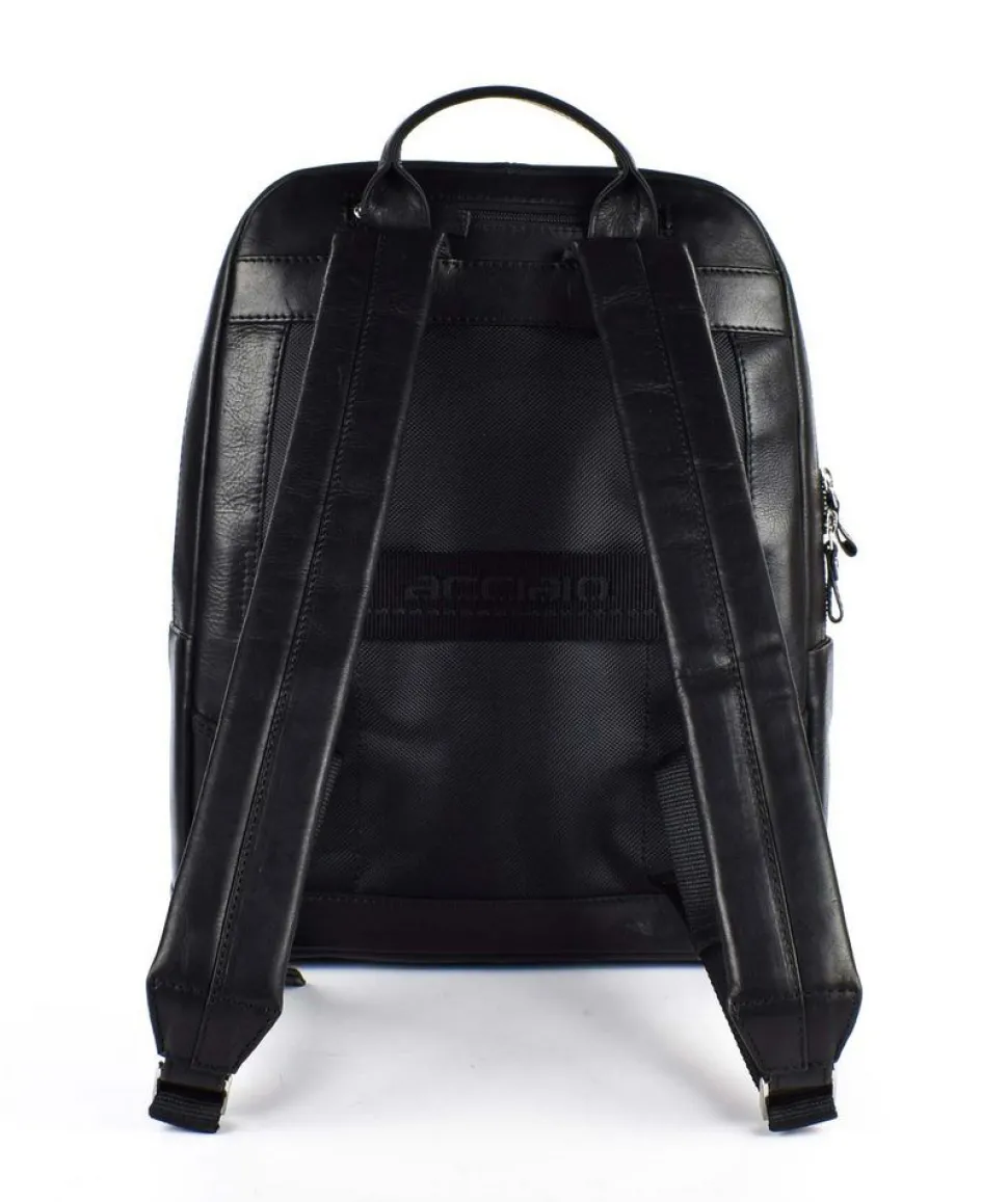 Zaino lavoro in pelle Acciaio 8377 Nero