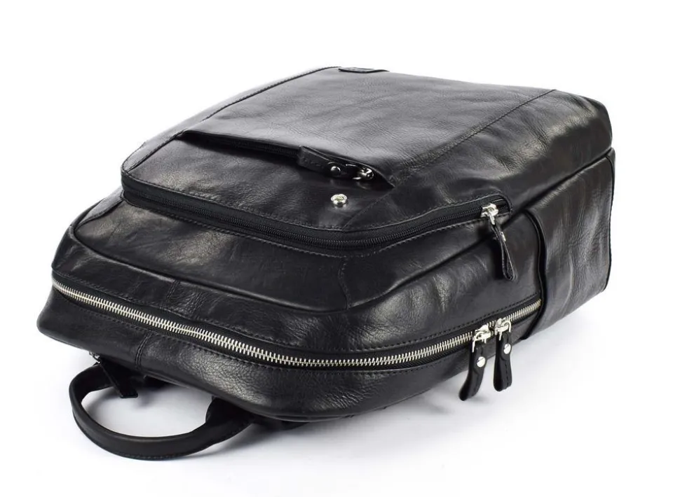 Zaino lavoro in pelle Acciaio 8377 Nero